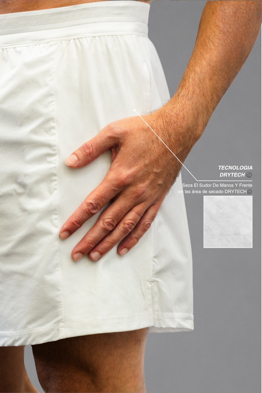 Pantalón Quickdry Clásico Zurdo Blanco