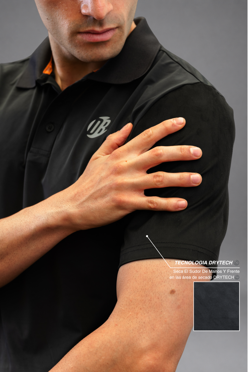 Polo Drygame Clásico Negro