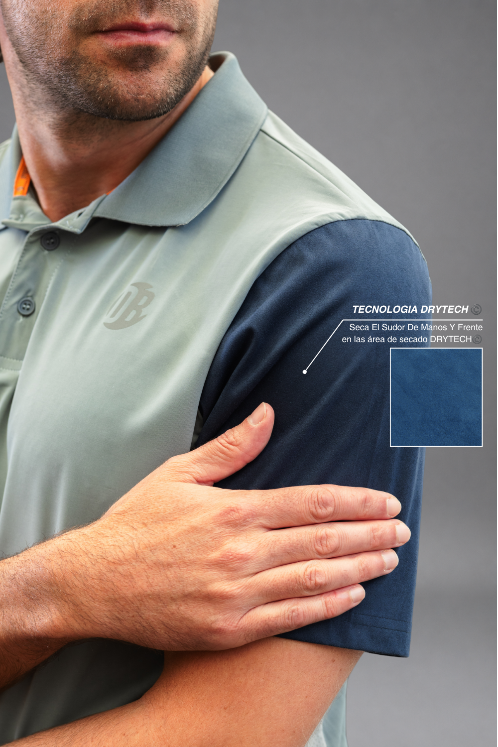 Polo Drygame Clásico Azul
